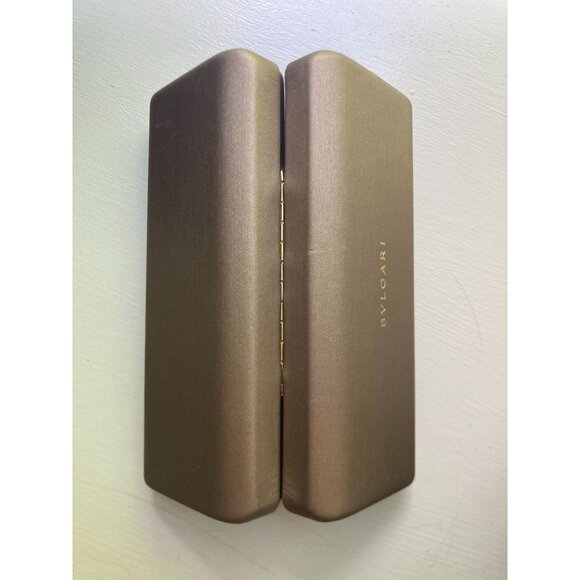 BVLGARI Clamshell Eye Or Sun Golden Tan Glasses Case Only - Picture 4 of 6